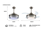 Ventilador de Techo Liliana Con Aspas Retractiles