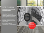 Ventilador de Pie Liliana VPD20R 20" Silencioso Digital Orbital 90w con Repeler y Control Remoto