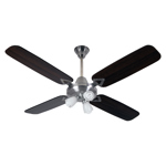 Ventilador de techo VT SEVERBON AC. INOX Y MADERA WENG C/LUZ