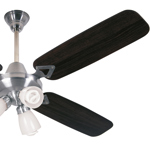 Ventilador de techo VT SEVERBON AC. INOX Y MADERA WENG C/LUZ