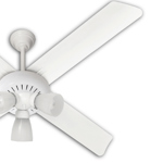Ventilador de techo Severbon palas de acero VTA 420 BLANCO C/ LUZ tulipas 5 velocidades