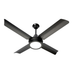 Ventilador de techo Severbon palas de acero VTA 420 Negro Microtex c/ luz led