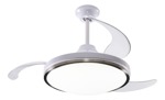 Ventilador de techo Peabody Pe-vtrdc425s blanco con 3 palas color transparente de acrílico