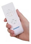 Ventilador de techo Peabody Pe-vtrdc425s blanco con 3 palas color transparente de acrílico