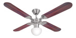 Ventilador De Techo Liliana 4 Paletas Marrón Con Luz Vthm214