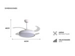Ventilador de Techo Winco W1342 con Luz LED