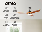 Ventilador de Techo Liliana VTHM601 Control Remoto y Luz LED