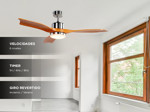 Ventilador de Techo Liliana VTHM601 Control Remoto y Luz LED