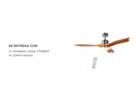 Ventilador de Techo Liliana VTHM601 Control Remoto y Luz LED