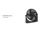 Ventilador Turbo Reclinable 20" Liliana VTF20P - 5 Aspas Negras, Base Antideslizante, 3 Velocidades
