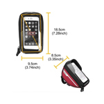 Porta Celular Gps Bolso Bicicleta Impermeable B-soul Alforja - ROJO OSCURO