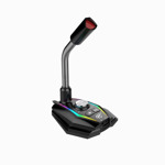 Microfono Havit Gk-56 Gamer Pc Luces Rgb Base Escritorio Color Negro