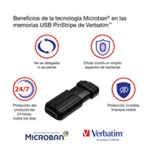 Pen Drive Pinstripe Verbatim 128gb Usb 3.0 Black