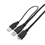 Cable USB 3.0 doble a micro de 1m NISUTA - NSCAMIUSBA32