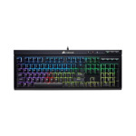 Teclado gamer Corsair K68 QWERTY Cherry MX Red español color negro con luz RGB