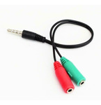 Cable Adaptador Audio 3,5mm Mic Auricular Ps4 Pc Consolas