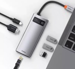 Hub Usb Adaptador 6 Puertos Baseus A00877 Pd 100w Hdmi + Gbe