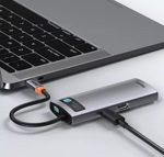 Hub Usb Adaptador 6 Puertos Baseus A00877 Pd 100w Hdmi + Gbe