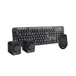 TECLADO + MOUSE + PARLANTES OVERTECH OK-10 USB NEGROS