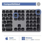 Teclado De Aluminio Satechi Con Cable Usb Key Pad Apple iMac Gris