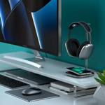 Soporte 2en1 Para Auriculares C/cargador Inalambrico Satechi