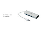 Adaptador Usb Tipo C A Rj45 Ethernet Red Lan + Usb 3.0 Gadnic HB-RJ26 para Macbook Windows