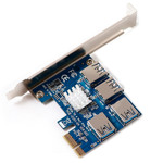 Adaptador Pcie 1x A 4 Usb Multiplicador Riser Mineria Cripto