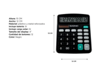 Calculadora 12 Digitos Pantalla LCD Botones Grandes