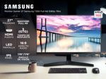 Monitor Gamer 27" Samsung T350 Full Hd 1080p 75hz