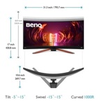 Monitor Gamer Curvo 2k Qhd 34 Pulgada Benq Ex3410r 144hz Hdr