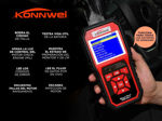 Scanner Automotriz Konwei KW850 Profesional OBD2 Diagnóstico Multimarca