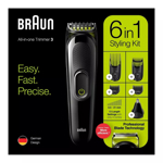 Afeitadora Y Cortadora De Pelo Braun MGK3221 NEGRA 220V 
