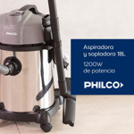 Aspiradora Y Sopladora Philco PHAST1833 Polvo Y Líquidos 18l