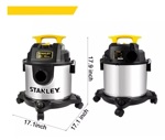 Aspiradora Stanley Sl19301-4b 1300w 15lts Ac Inox Polvo Agua