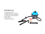 Aspiradora de Tacho Gamma 12 lts 1000W Seco Humedo G2202