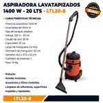 Aspiradora Lusqtoff Limpia Lava Tapizados Y Alfombras 1400w