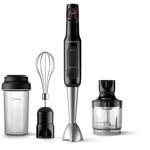 LICUADORA DE MANO PHILIPS HR2626/80 PROMIX VIVA COLLECION MINIPIMER MIXER 600W ACCESORIOS NEGRA