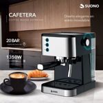 Cafetera Express Suono Acero Inoxidable 1.5 L 20 Bares 1350 W CSI