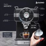 Cafetera Espresso Vintage Suono Acero Inox 1.5 L Espumador CSI