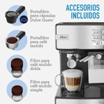 Cafetera Oster PrimaLatte BVSTEM6603 expreso y capsula