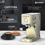 Cafetera Espresso Slim 20 Bar 1350w 1.1 Litros