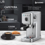 Cafetera Espresso Slim 20 Bar 1350w 1.1 Litros