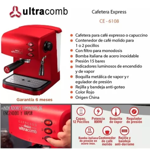 Cafetera Automatica Expreso 1,8lts Ultracomb Ce-6108 19 Bar