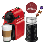 Cafetera Nespresso Inissia Roja + Aeroccino A3C40-AR-RENE4-EI