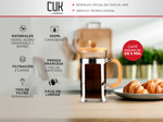 Cafetera Prensa Francesa 350ml. Vidrio Con Mango de Bambú Natural