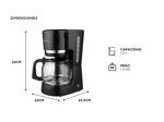 Cafetera Peabody SemiAutomatica De Filtro Goteo 1.5lts Negra PE-CT4205