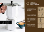 Cafetera Gadnic Moka Express manual plateada italiano