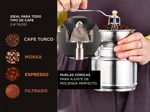 Cafetera Manual Prensa Francesa Cf2020 + Molinillo de Cafe Manual Portátil
