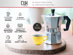 Cafetera Gadnic Moka Express manual plateada italiano  3 Tazas