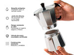 Cafetera Gadnic Moka Express manual plateada italiano  3 Tazas
